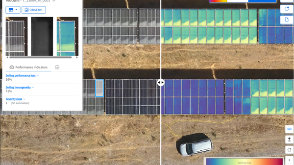 Drone inspection software for thermography and soiling detection