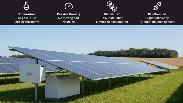 Introducing the first passive-cooled sodium-ion BESS dedicated to hybrid solar plants